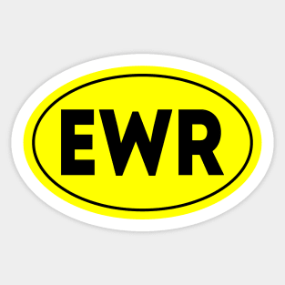 EWR Airport Code Newark Liberty International Airport USA Sticker